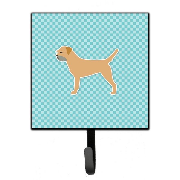 Micasa Border Terrier Checkerboard Blue Leash or Key Holder MI626927